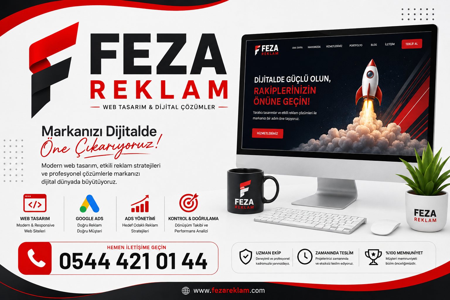 Feza Reklam web tasarım ve Google reklam hizmetleri tanıtım görseli